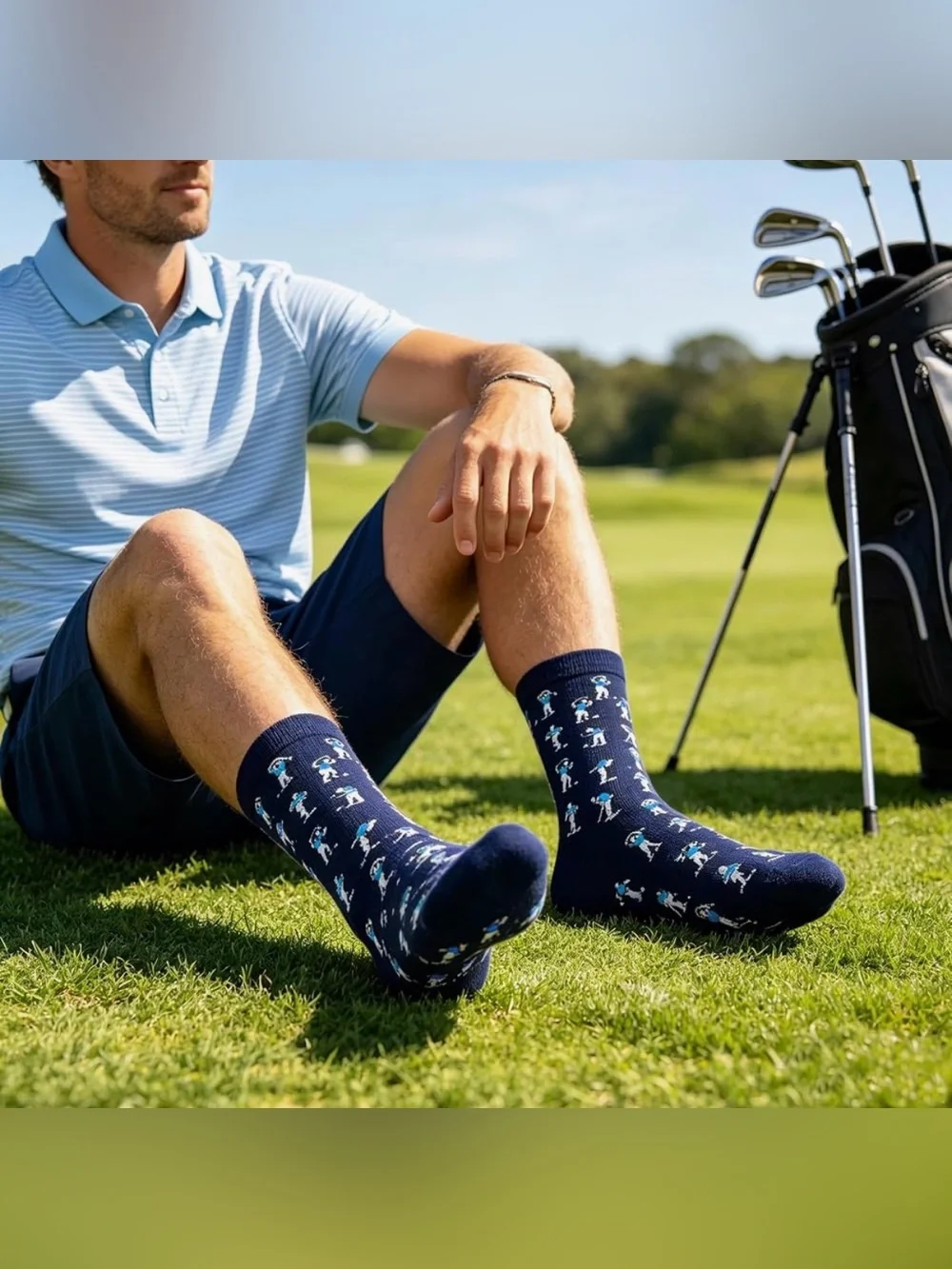 Annoyed Golfer Men's Navy Novelty Golf Socks